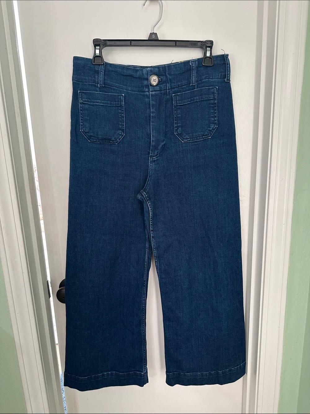 Anthropologie The Colette Dark Blue Cropped Ankle Jeans size 29